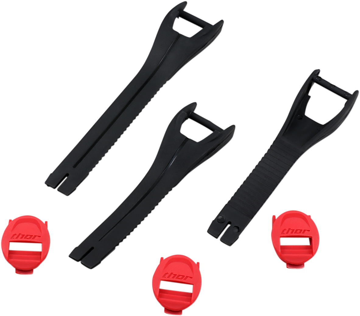 THOR Blitz XP MX Boot Straps - Youth - Red/Black - Size 1-7 3430-0879