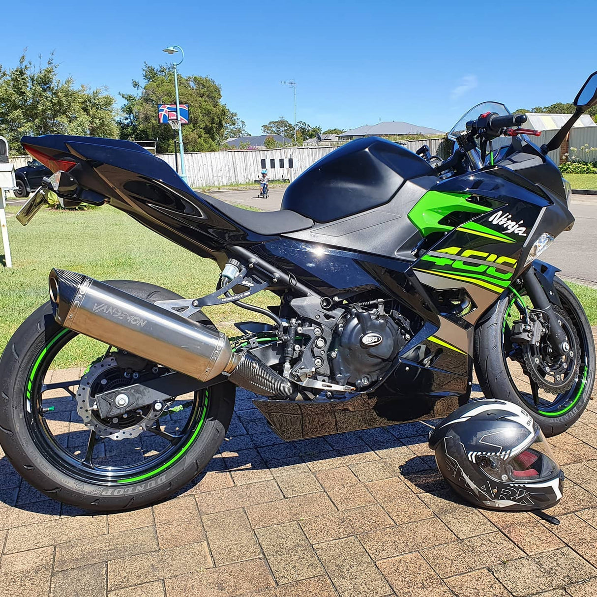 Vandemon  Titanium Exhaust System  Z400 & Ninja 400  KAWANJA400TIEXHA