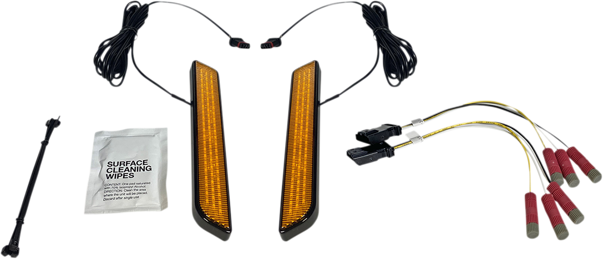 CUSTOM DYNAMICS LED Fork Light - Amber - Black CD-FORK-UNV-AB