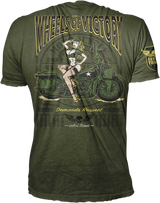 LETHAL THREAT Wheels of Victory T-Shirt - Green - 4XL VV40168-4XL