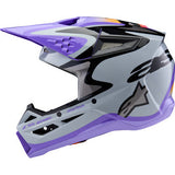ALPINESTARS Youth SM3 Helmet - Jettson - Glosss Black/Gray/Purple - Small 8303226-9277-YS
