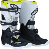 MOOSE RACING Youth Tech 7S Boots - Black/White/Yellow - US 3 0215024-125-3