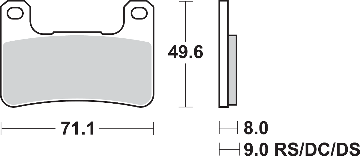 SBS Dual Carbon Brake Pads - Z 1000/900 806DC