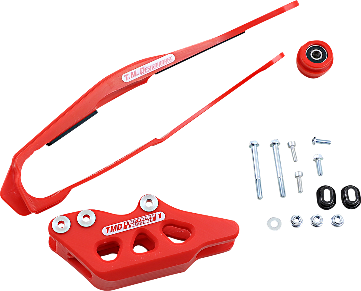 T.M. DESIGNWORKS Chain Guide/Slider - Honda - Red DCK-OR3-RD