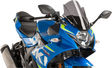 PUIG HI-TECH PARTS Race Windscreen - Dark Smoke - Suzuki 9722F