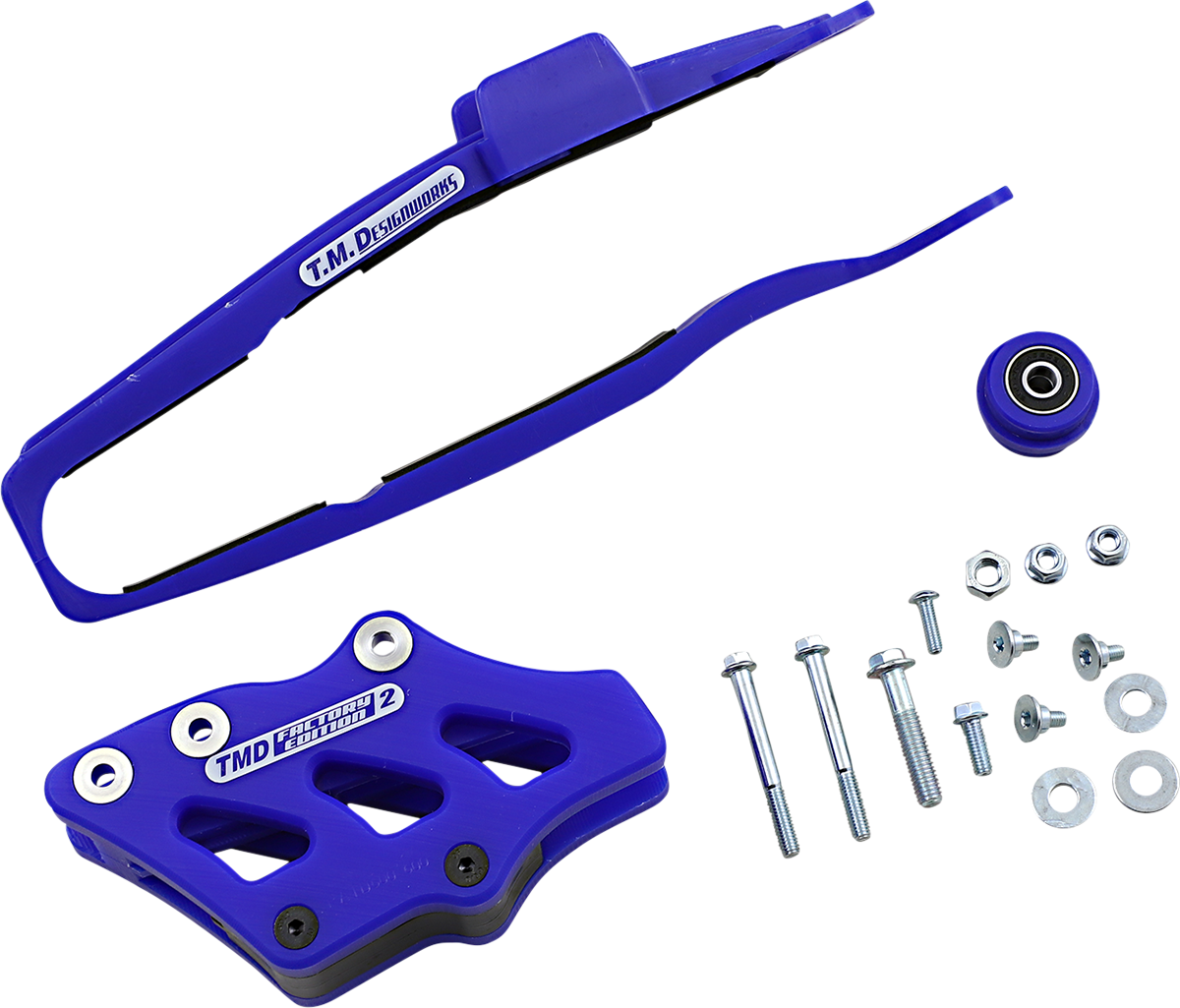 T.M. DESIGNWORKS Chain Guide/Slider - Yamaha - Blue YCP-OR8-BU