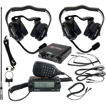 NAVATLAS Intercom/Radio and Headset Kit - 2-Seat - Black NIRBHBK2