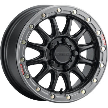 RACELINE WHEELS Wheel - Alpha - Front/Rear - Black/with Gun Metal Ring - 15x10 - 6/139.7 - +25 mm A14BG-51060+25