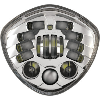 J.W. SPEAKER Adaptive 2 LED Headlight - 7" Victory - Chrome 555161