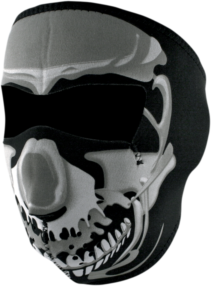 ZAN HEADGEAR Full-Face Mask - Chrome Skull WNFM023