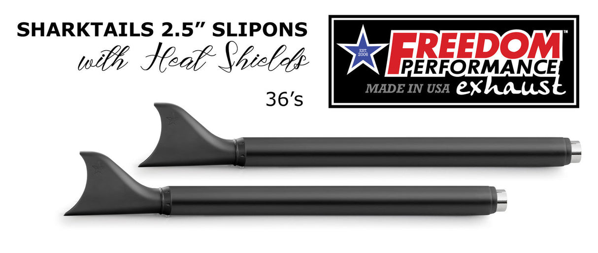 HARLEY TOURING SHARKTAIL & CREEPER 2.5" SLIP-ONS BUNDLE *CHECK DESCRIPTION FOR YEAR FITMENTS*