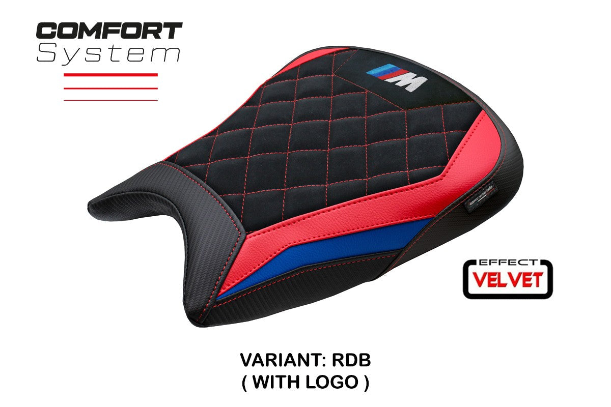 Tappezzeria Italia BMW M1000RR 2023-2025 Seat Cover Velvet Comfort Blue Red Black