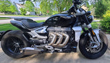 Vandemon Triumph Rocket 3R & GT 2500 Titanium Bimodal Stealth Titanium Slip-On Mufflers TRIUMROCKET3MUFA