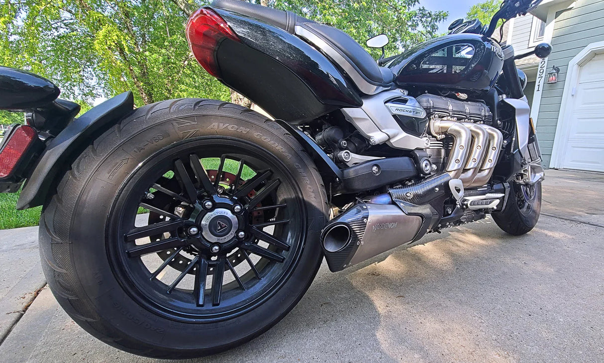 Vandemon Triumph Rocket 3R, GT and Storm Titanium Slip-On Mufflers 2019-2024  TRIUMROCKET3MUFC