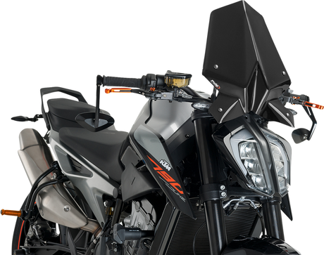 PUIG HI-TECH PARTS New Generation Windscreen - Black - KTM 9668N