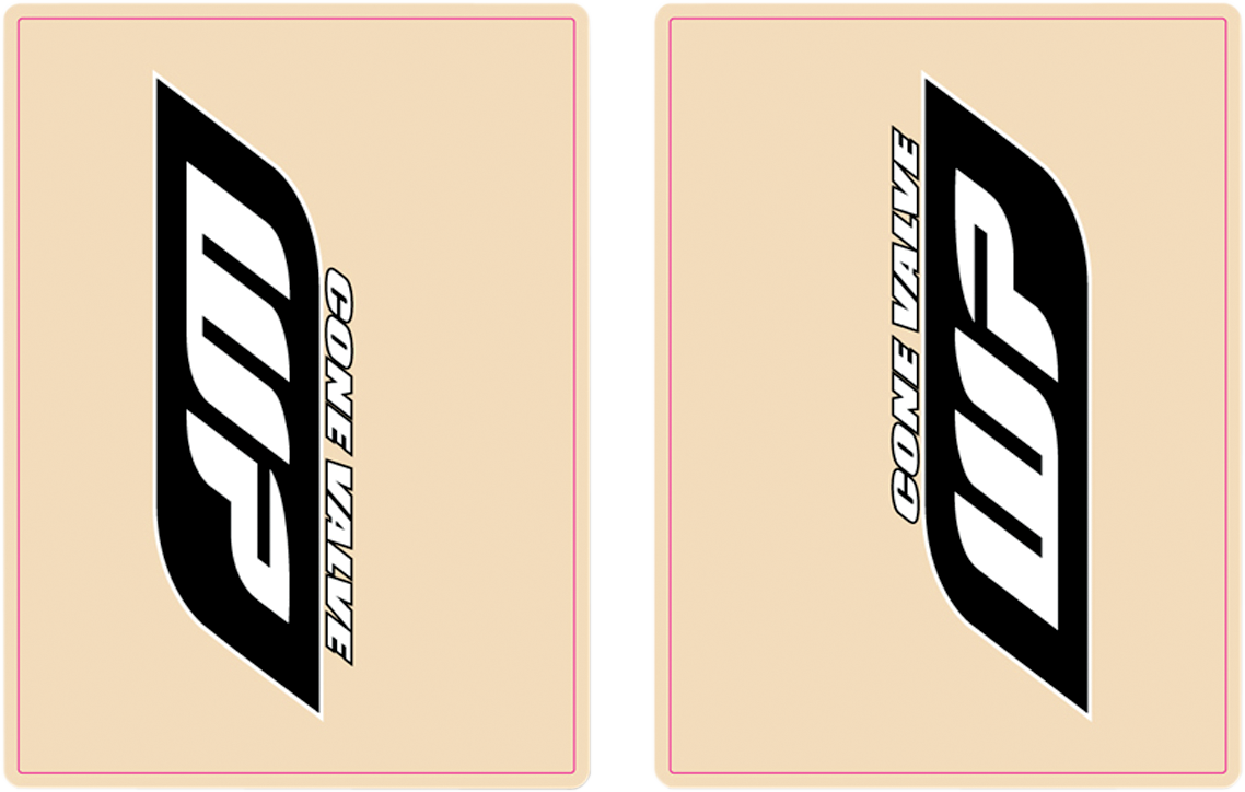 FLU DESIGNS INC. Upper Fork Decal - WP - White/Black 1019