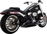 VANCE & HINES Big Radius Exhaust System - Black Softail Fat Boy 2018-2023 46375