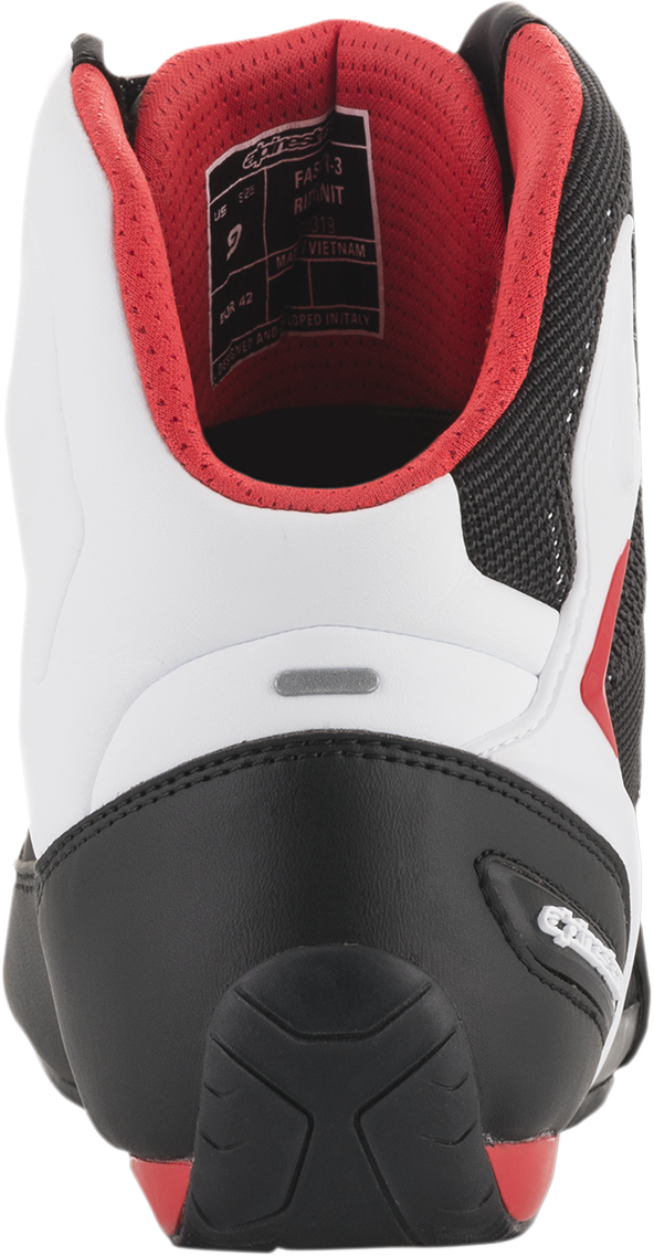 ALPINESTARS Faster-3 Rideknit® Shoes - Black/White/Red - US 13 2510319123-13