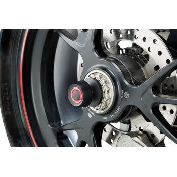 PUIG HI-TECH PARTS Axle Sliders - Rear - Black - Pair - Ducati 20059N
