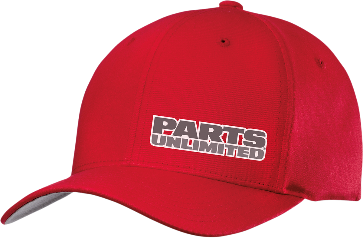 THROTTLE THREADS Parts Unlimited Curved Bill Hat - Red - Large/XL PSU29H51RDLXL