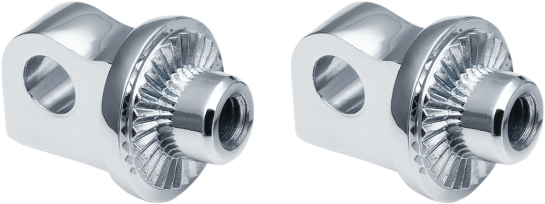 KURYAKYN Splined Adjustable Peg Adapters - Chrome 6774