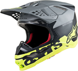 ALPINESTARS Supertech M8 Helmet - Radium - MIPS - Matte Black/Mid Gray/Yellow Fluo - Large 8301519-1305-LG