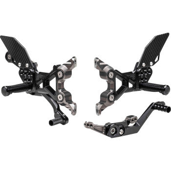 GILLES TOOLING FXR Rearset - Black - BMW S1000RR / M 1000 RR 2020-2024  FXR-BM05-B