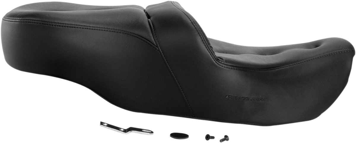 SADDLEMEN Pillow-Top Roadsofa Seat - Black - FLH/FLT '99-'07 897-06-181