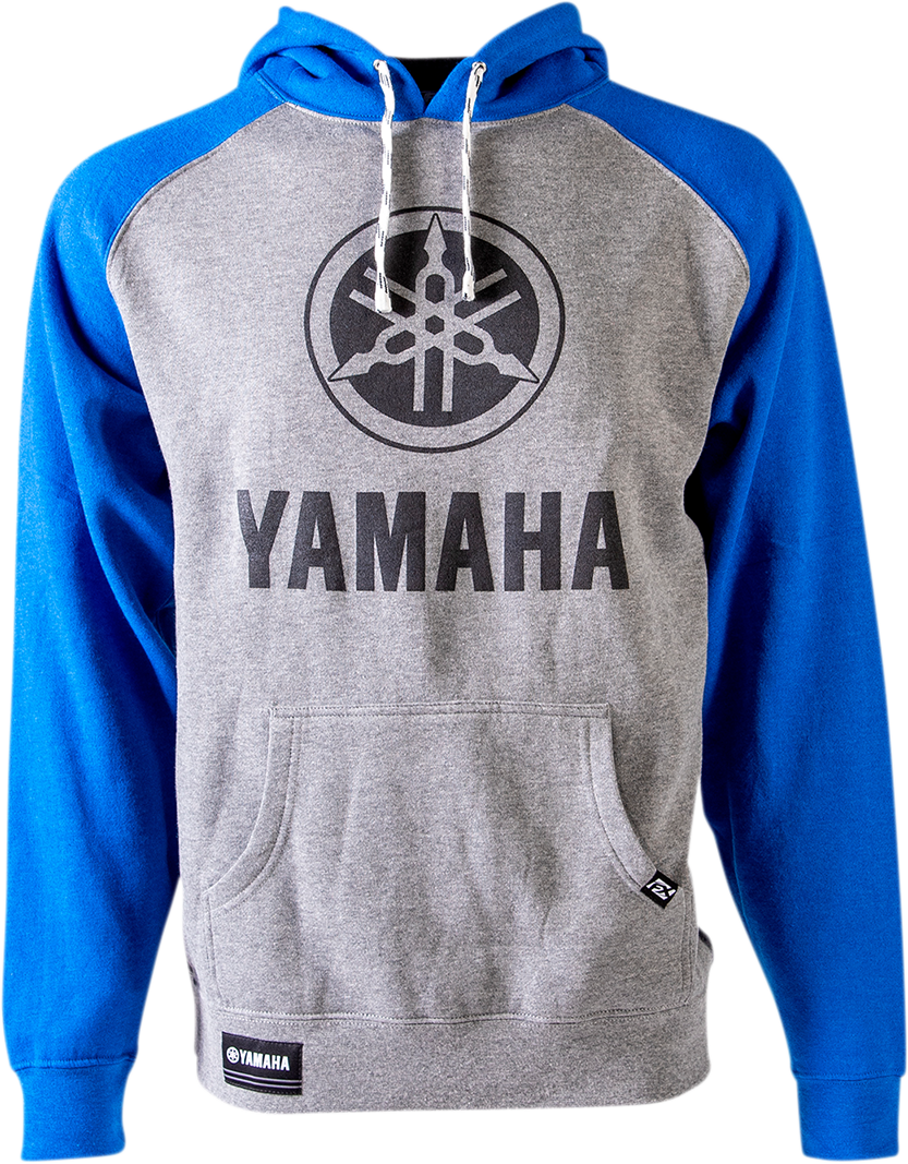 FACTORY EFFEX Yamaha Pullover Hoodie - Gray/Royal Blue - 2XL 24-88208