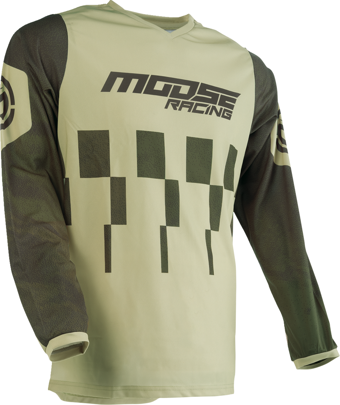 MOOSE RACING Qualifier Jersey - Green/Tan - Large 2910-7544