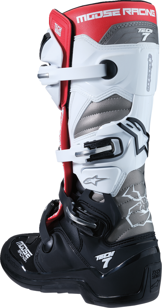 MOOSE RACING Tech 7 Boots - Black/White/Red - US 13 0212024-1225-13