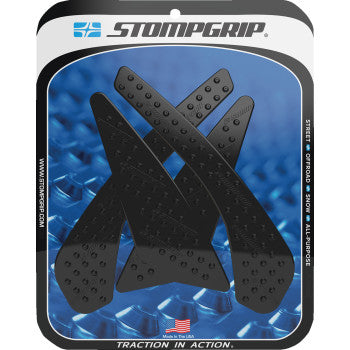 STOMPGRIP Traction Pad Tank Grips - Volcano - Black - GSX-S 750/Z 55-10-0151B