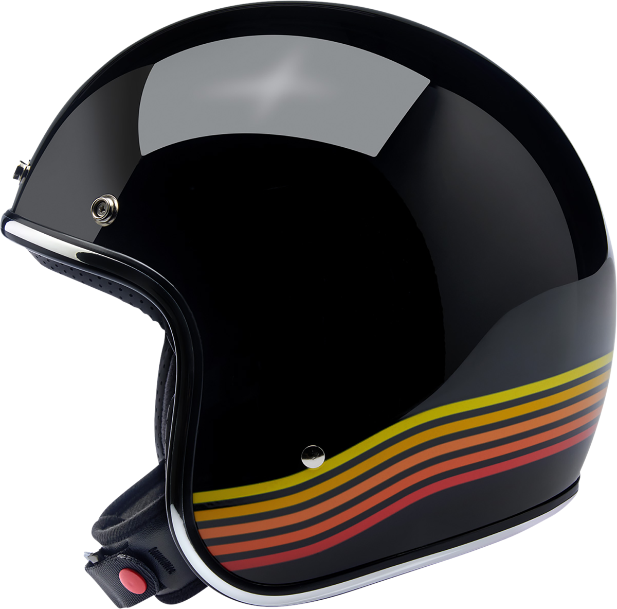 BILTWELL Bonanza Helmet - Gloss Black Spectrum - Medium 1001-536-203