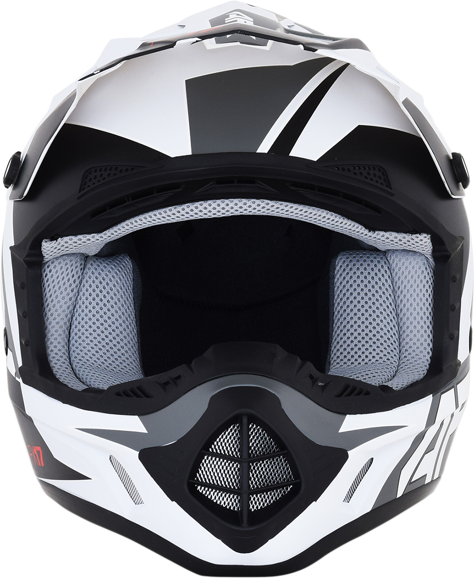 AFX FX-17 Helmet - Aced - Matte White/White - Medium 0110-6495