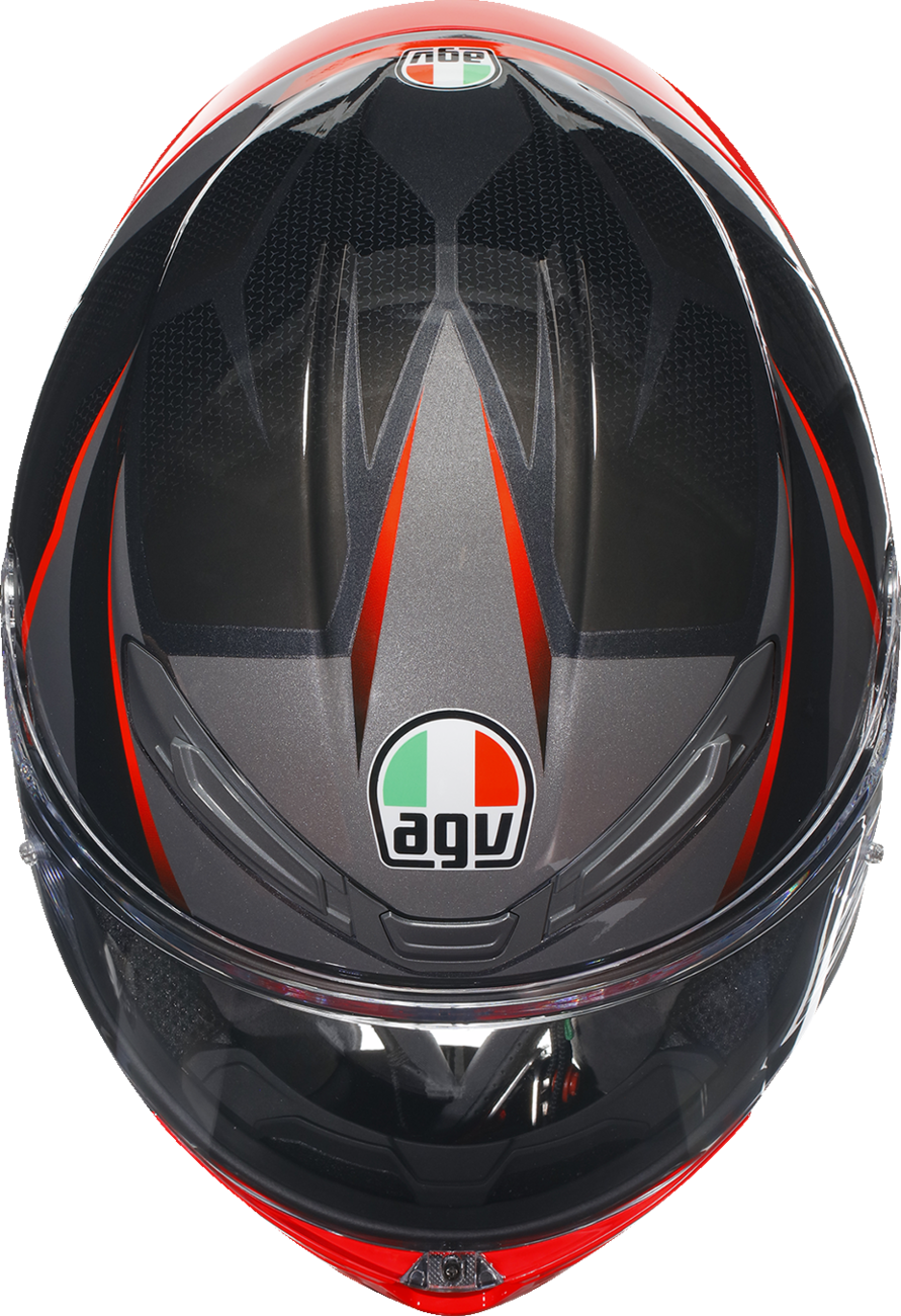 AGV K6 S Helmet - Slashcut - Black/Gray/Red - Small 2118395002014S