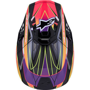 ALPINESTARS Supertech M10 Helmet - MIPS® - Era - Gloss Pink/Violet/Yellow Fluo - Small 8301223-3145-S