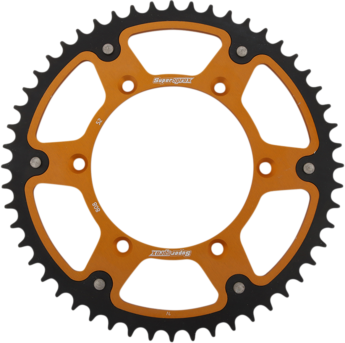 SUPERSPROX Stealth Rear Sprocket - 52 Tooth - Gold - Kawasaki/Suzuki RST-808-52-GLD