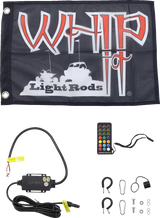 WHIPITLIGHTRODS 5' Light Rod Whip - Bluetooth - White SB-RGBBT-251