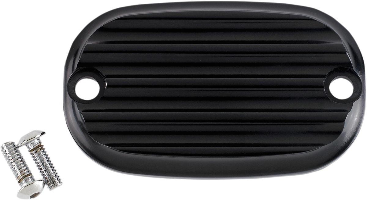 JOKER MACHINE Master Cylinder Cover - Finned - Black 08-01-2001