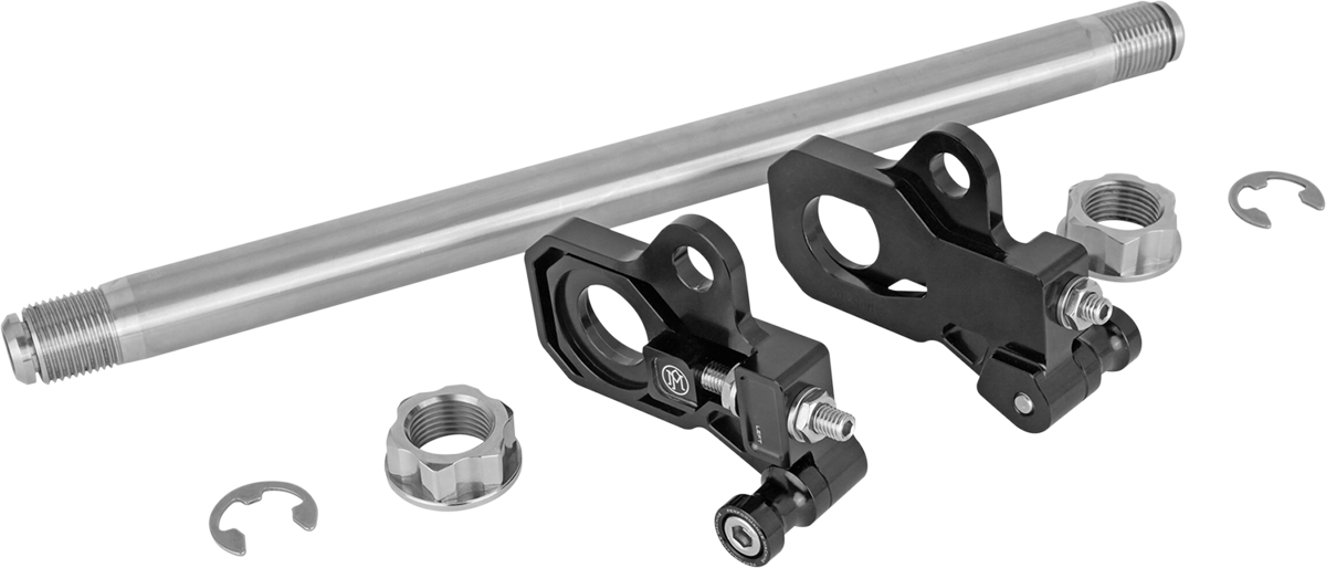 PERFORMANCE MACHINE (PM) Axle Adjuster Kit - Black - Rear 0117-0028M-B