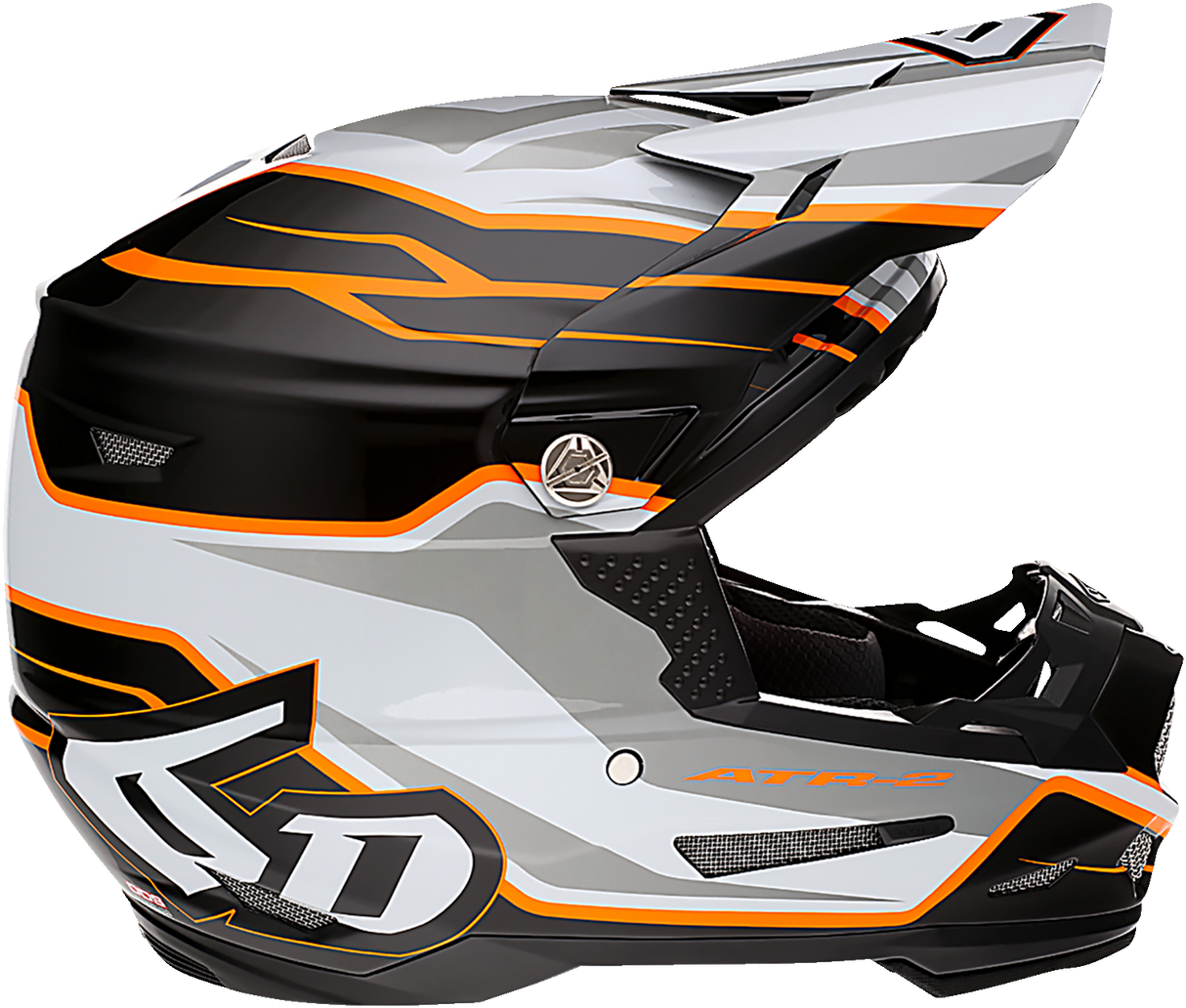 6D ATR-2 Helmet - Phase - White/Orange - XL 12-2828