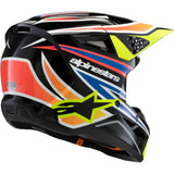 ALPINESTARS Youth SM3 Helmet - Wurx - Gloss Black/Yellow Fluo/Blue/Red - Small 8302025-1574-YS