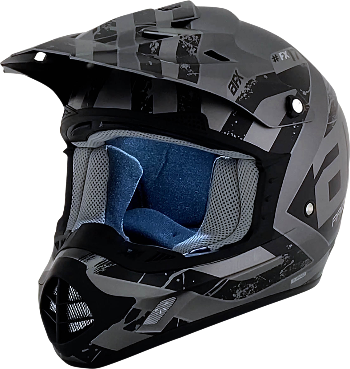 AFX FX-17Y Helmet - Attack - Frost Gray/Matte Black - Large 0111-1398