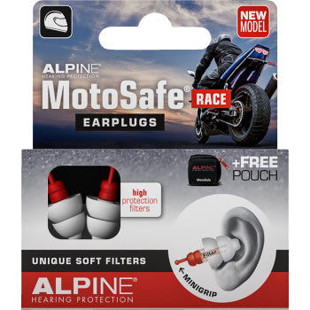 ALPINE HEARING PROTECTION MotoSafe Earplugs - Race - 6 Pack 111.23.111