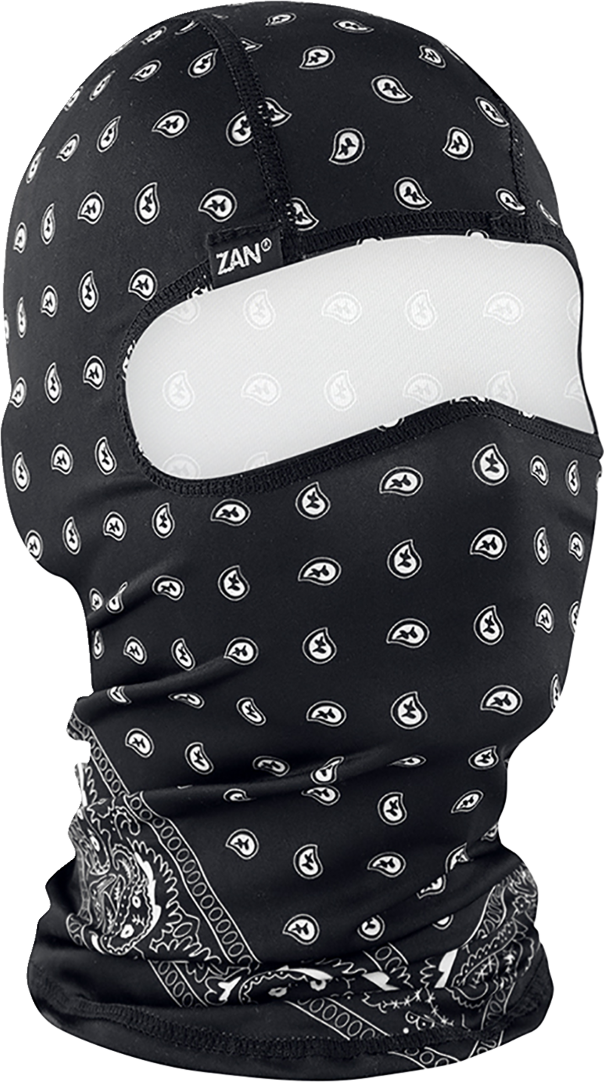 ZAN HEADGEAR Polyester Balaclava - Black Paisley WBP101