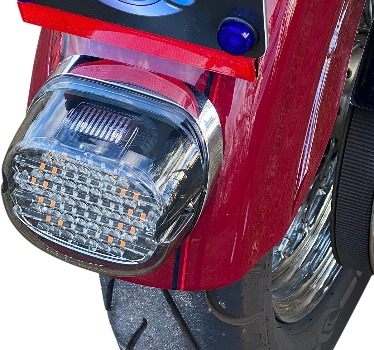 CUSTOM DYNAMICS Taillight w/ Integrated Turn Signal - Top Window - Smoked Lens CD-INT-TL-W-S