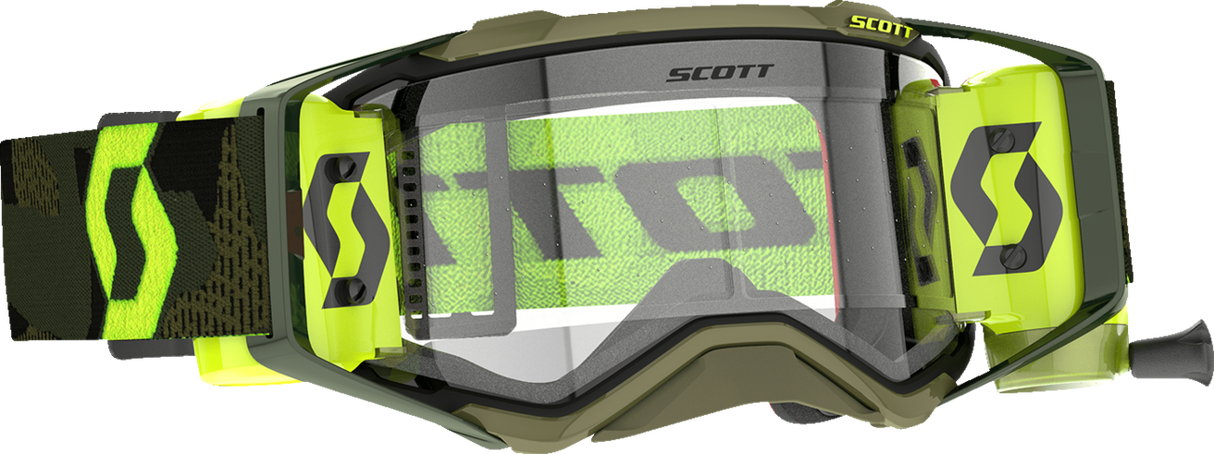 SCOTT Prospect Super WFS Goggle - Khaki Green/Neon Yellow - Clear 278595-7701113