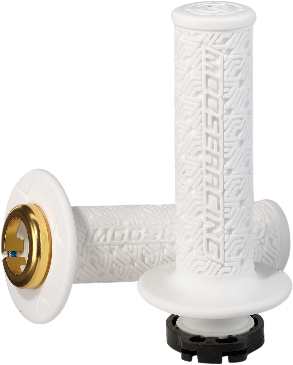 MOOSE RACING Grips - Lock-On - White/Gold B36MRW-D