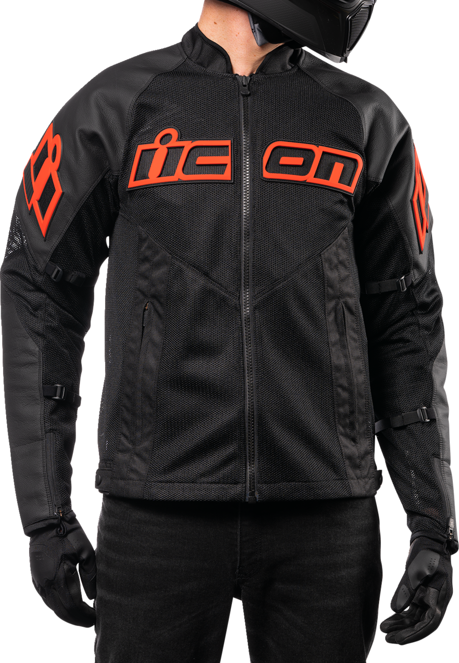 ICON Mesh AF™ Leather Jacket - Slayer - Large 2810-3909