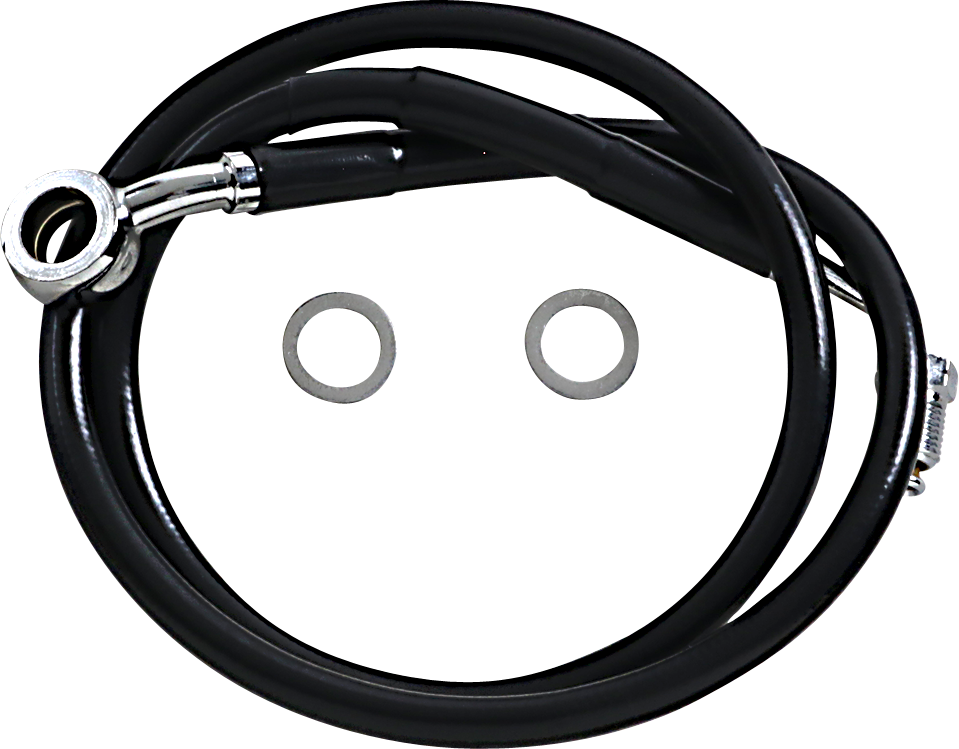 DRAG SPECIALTIES Brake Line - +10" - Black - '18-'22 Softail 618631-10BLK